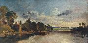 Joseph Mallord William Turner The Thames near Walton Bridges oil